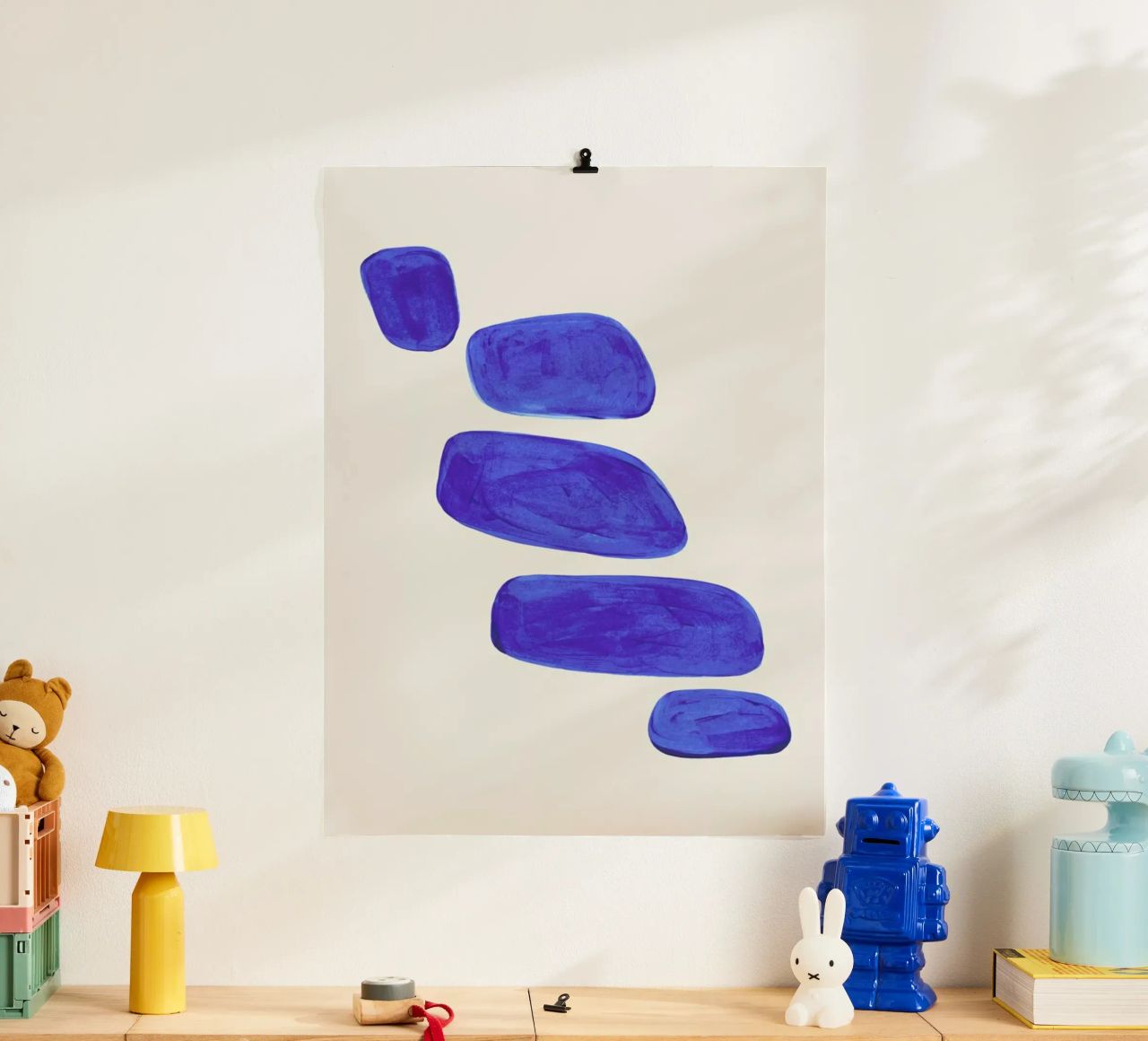 Ultramarine Pebbles poster van EnShape