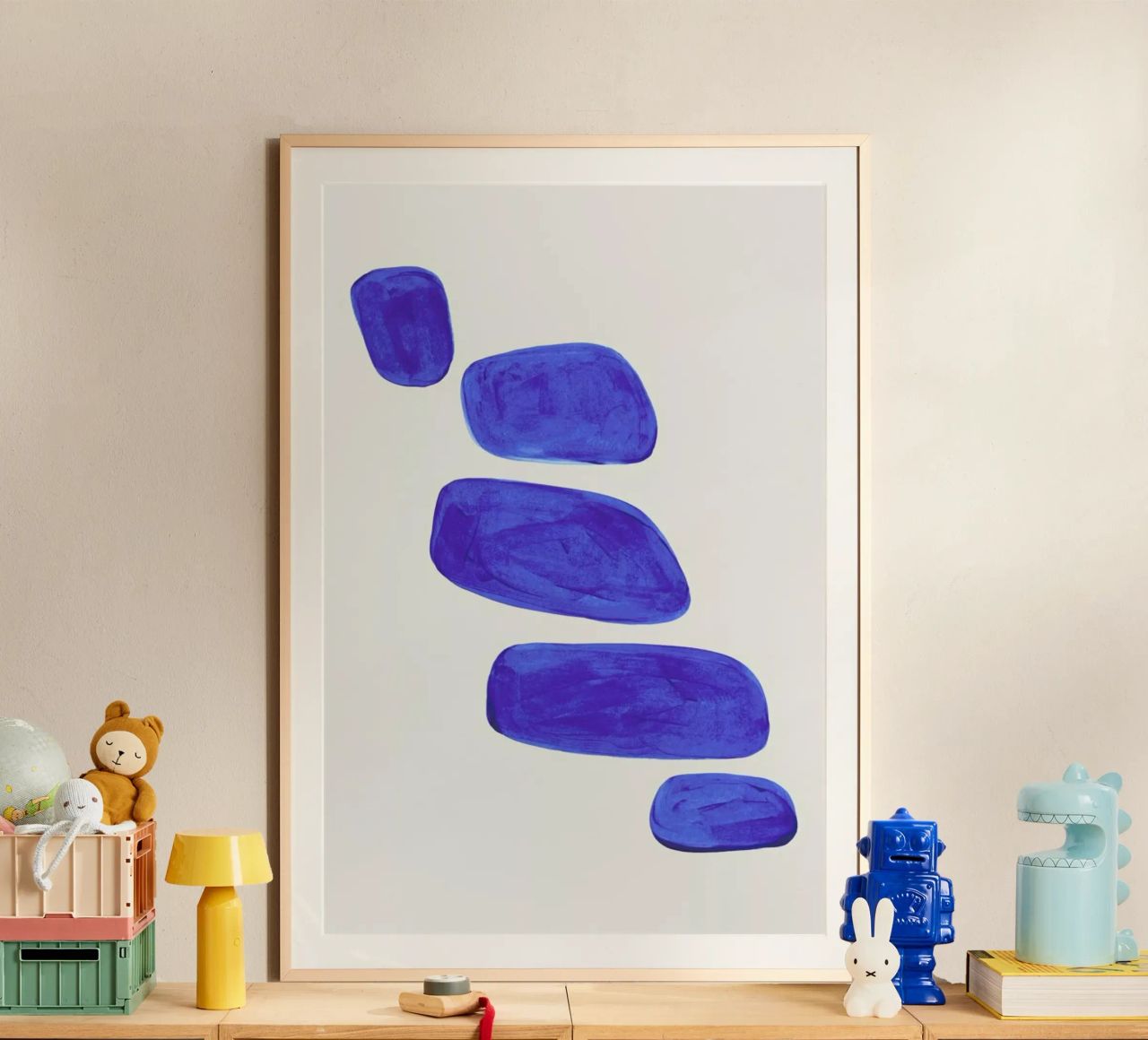 Ultramarine Pebbles poster van EnShape