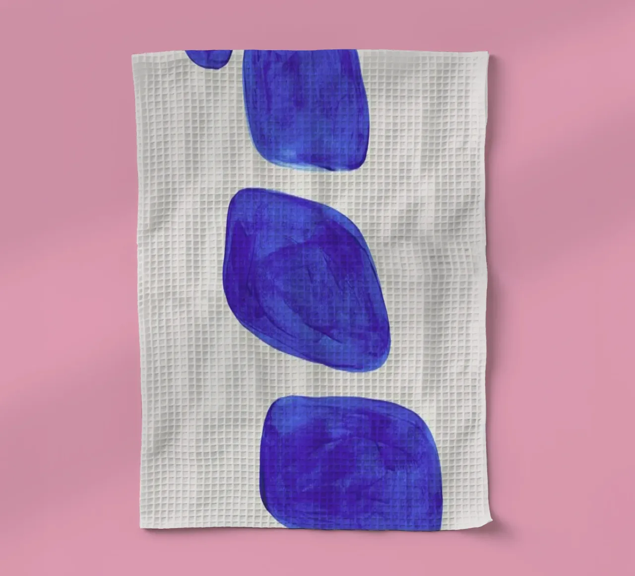 Ultramarine Pebbles tea towel by EnShape