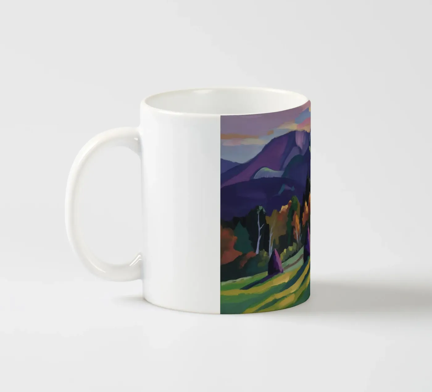 Alpine Haystack Dreams ceramic mug by Radiance Landscape