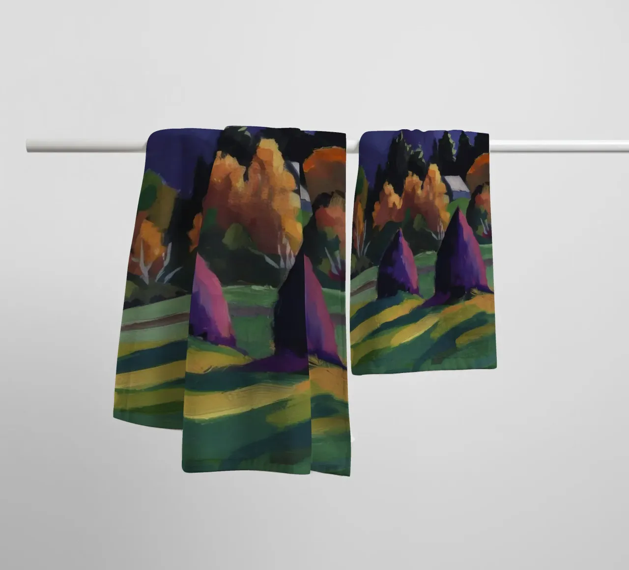 Alpine Haystack Dreams towel by Radiance Landscape