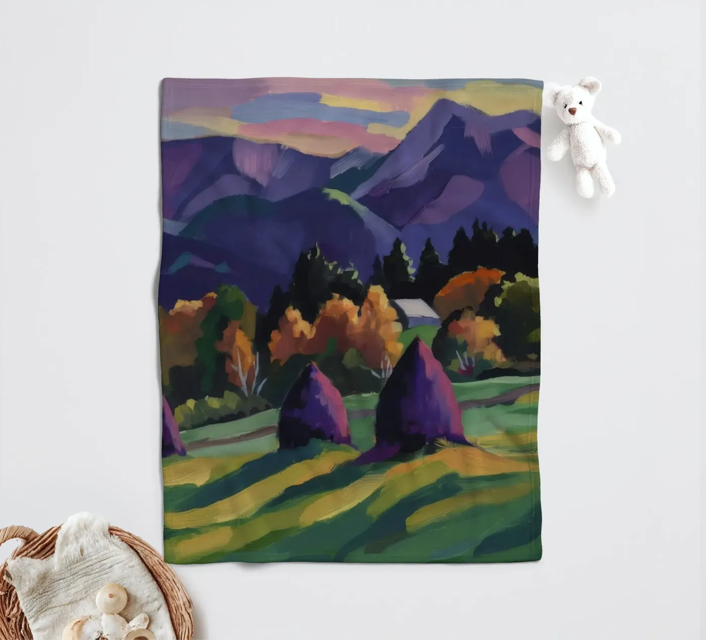 Alpine hooiberg dromen fleecedeken van Radiance Landscape