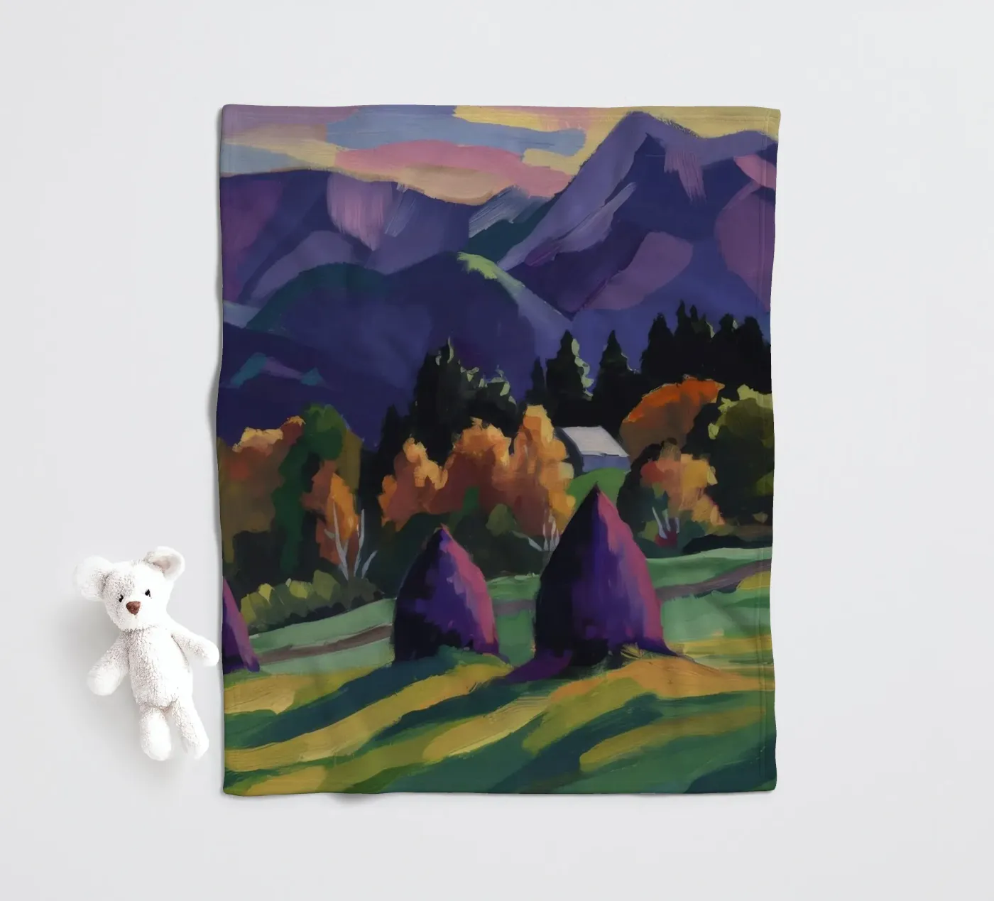 Alpine hooiberg dromen fleecedeken van Radiance Landscape