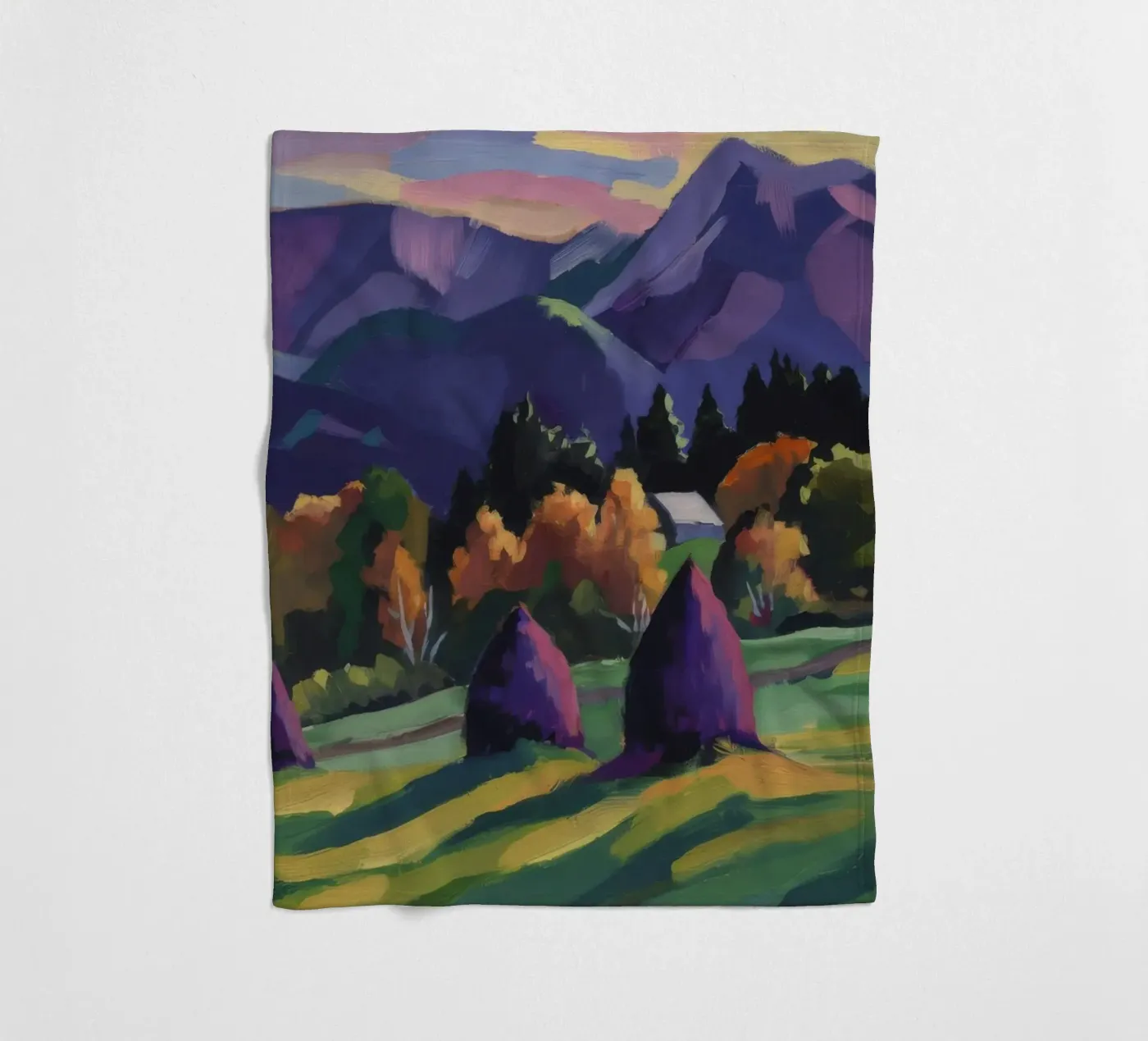 Alpine hooiberg dromen fleecedeken van Radiance Landscape