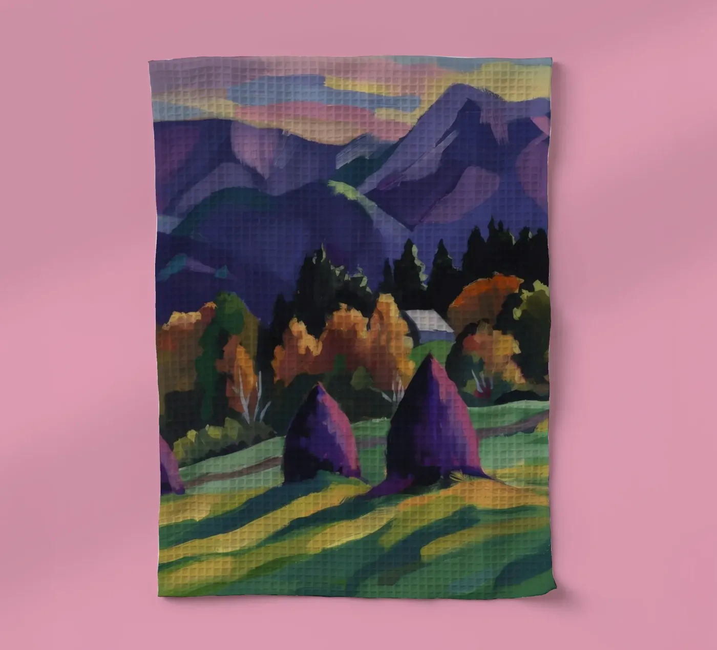 Alpine Heuhaufen-Träume Geschirrtuch von Radiance Landscape