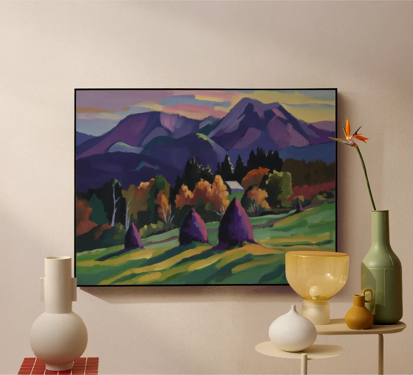 Alpine Haystack Dreams Acryl-Glas von Radiance Landscape