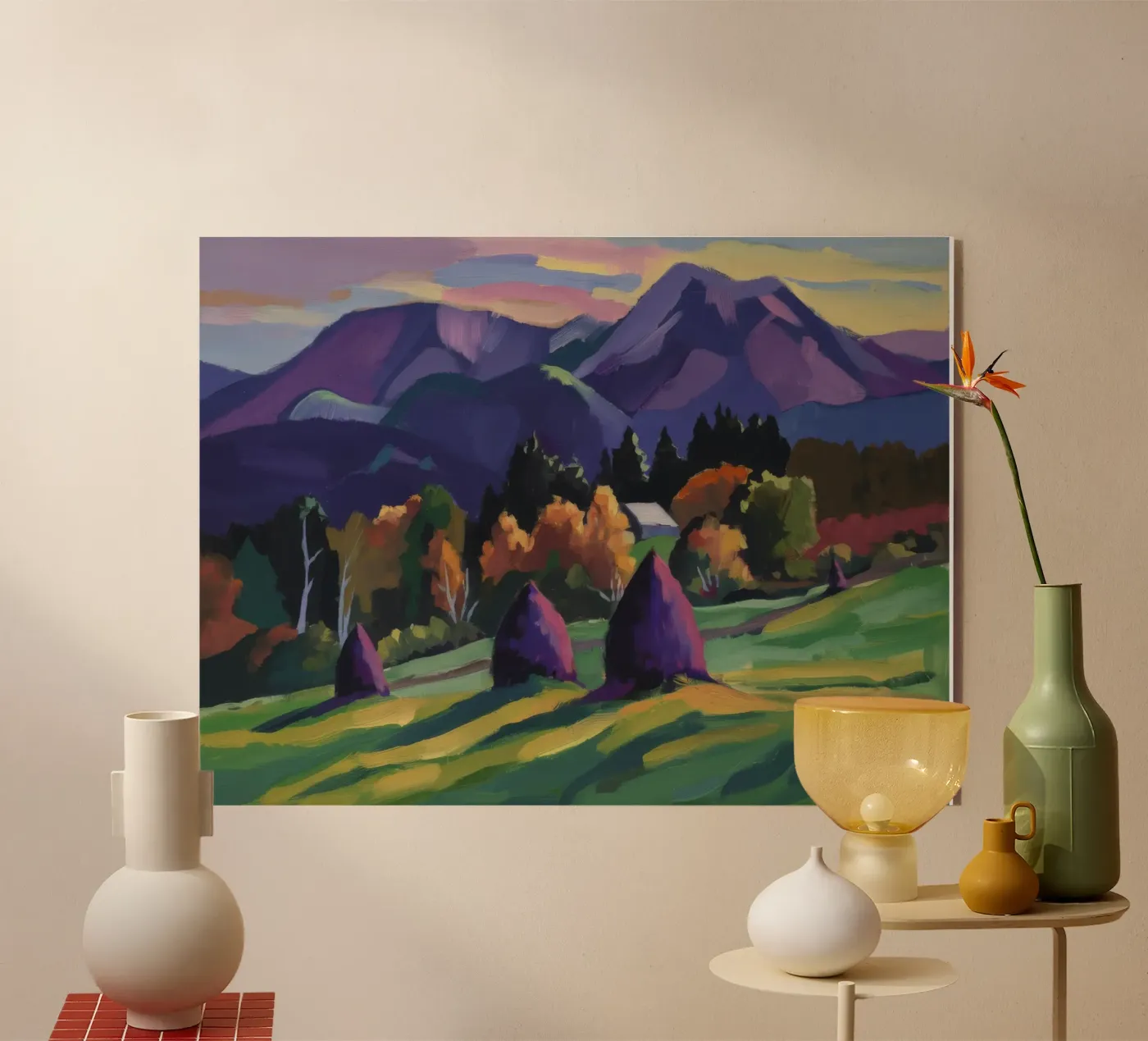 Alpine Haystack Dreams Acryl-Glas von Radiance Landscape