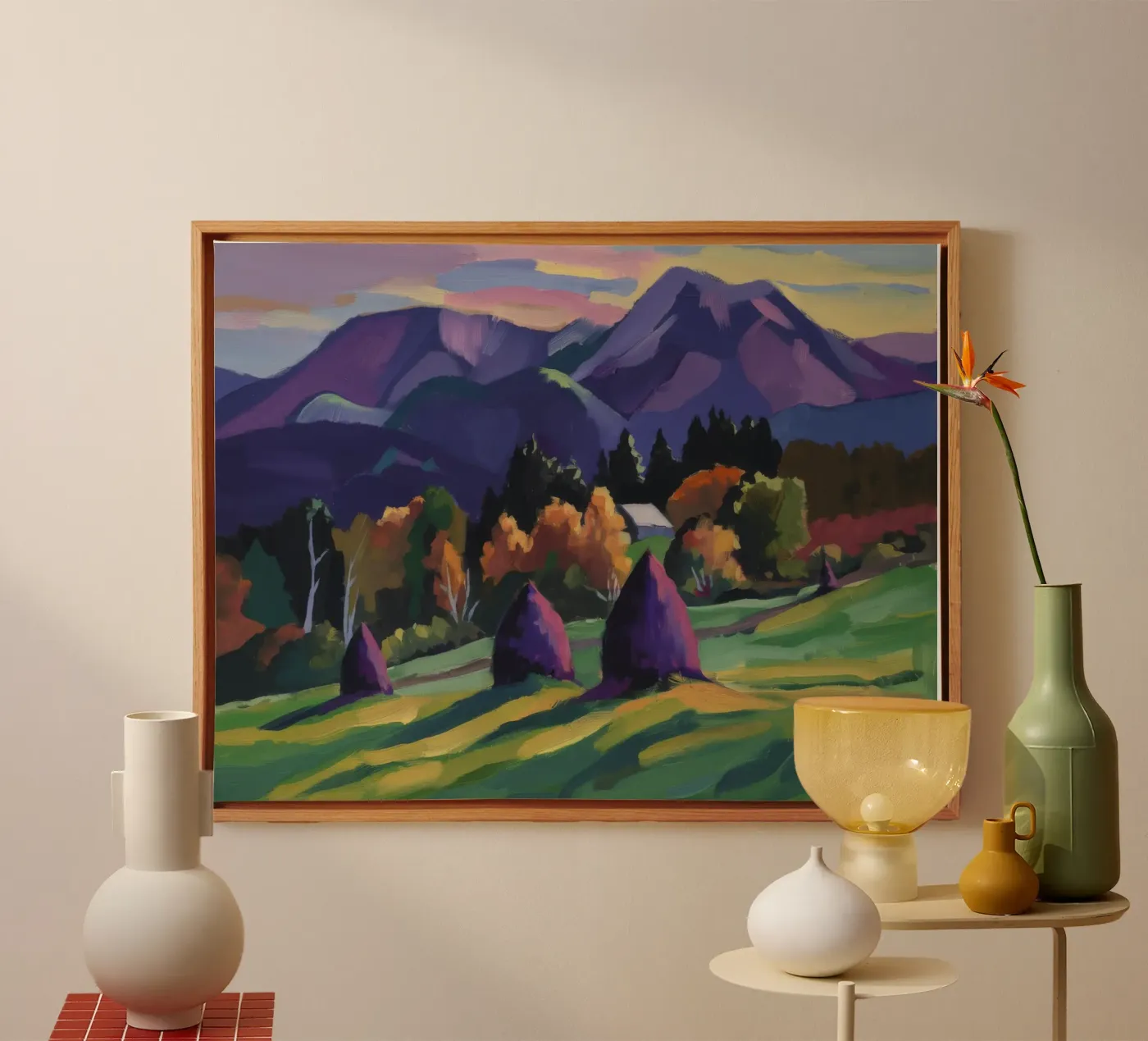 Alpine Haystack Dreams canvas van Radiance Landscape