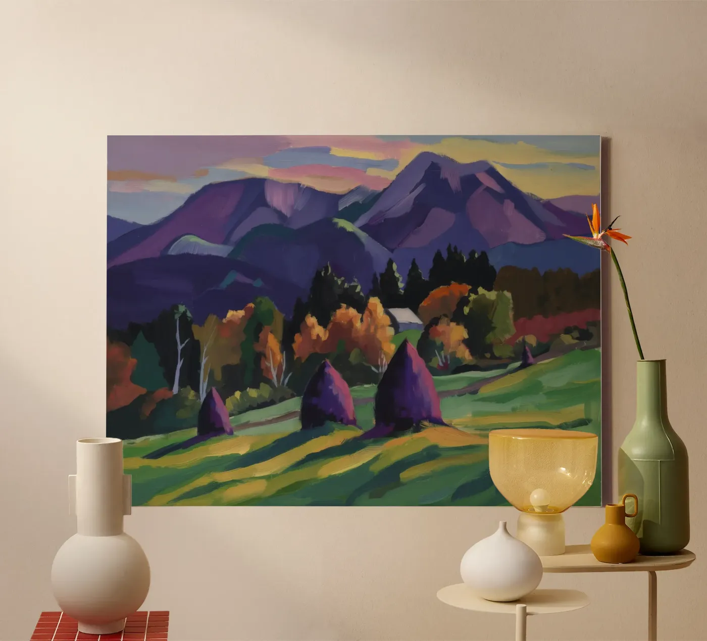 Alpine Haystack Dreams canvas van Radiance Landscape