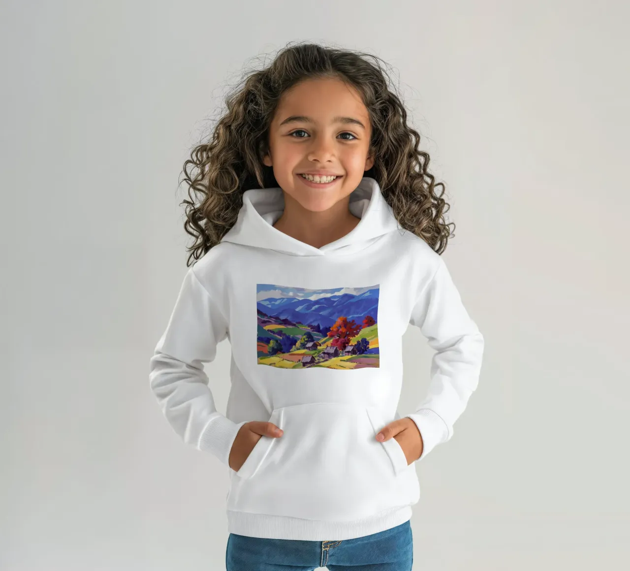 Panorama del Pico Ardiente sudadera con capucha para niño de Celestial Harmony