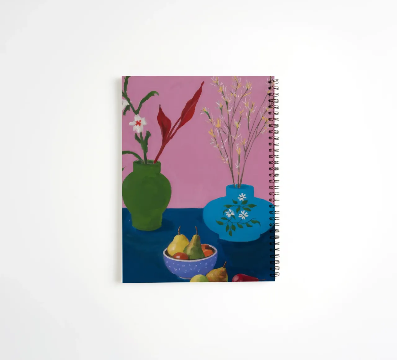 Verdant Plate Bloom spiral notebook by Opal Strokes