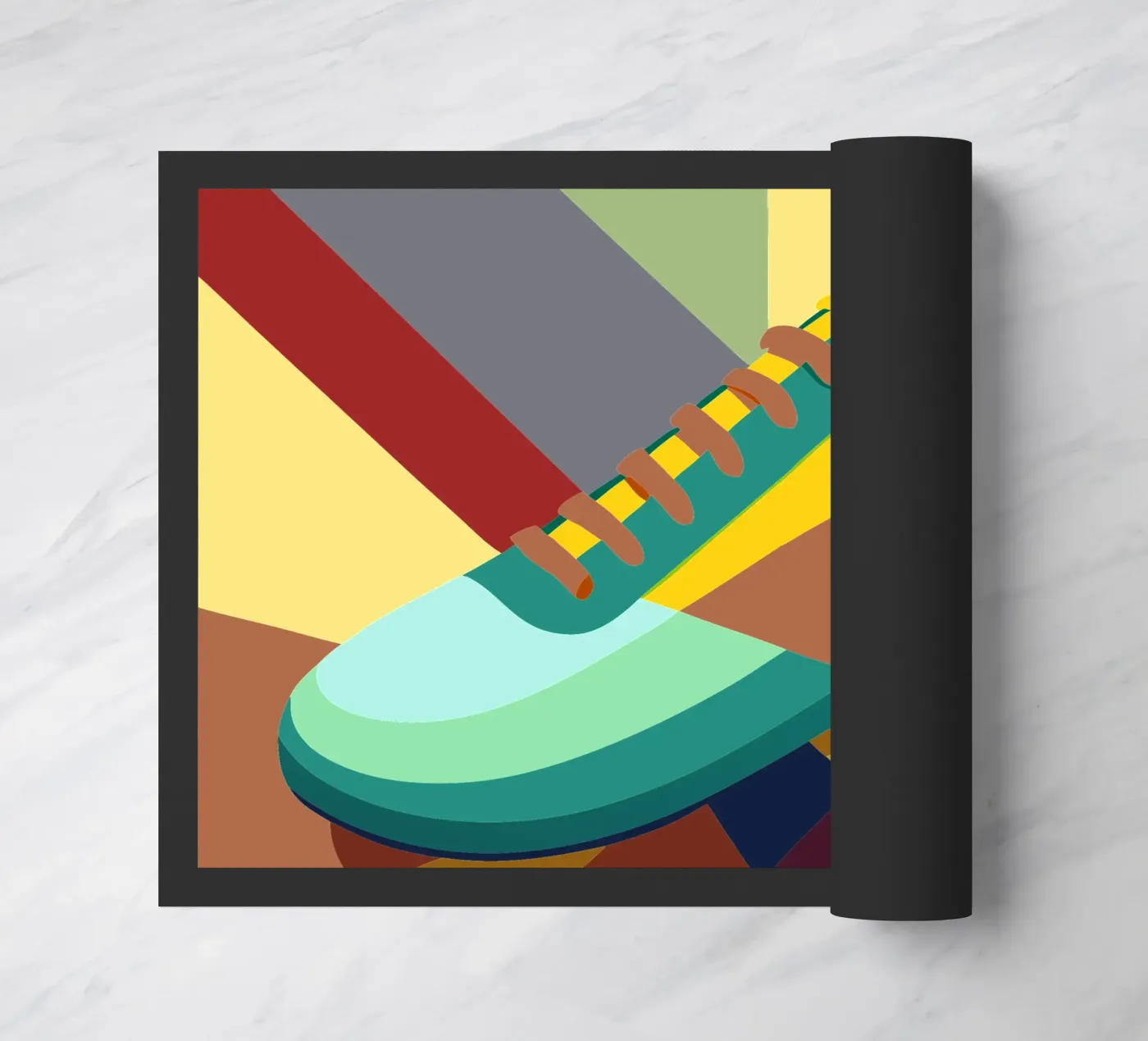 soccer shoes vector doormat by Elfath
