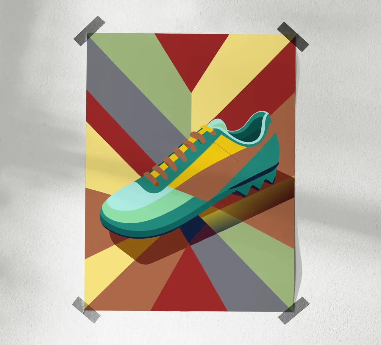 scarpe da calcio vettoriali poster con telaio in plastica da Elfath