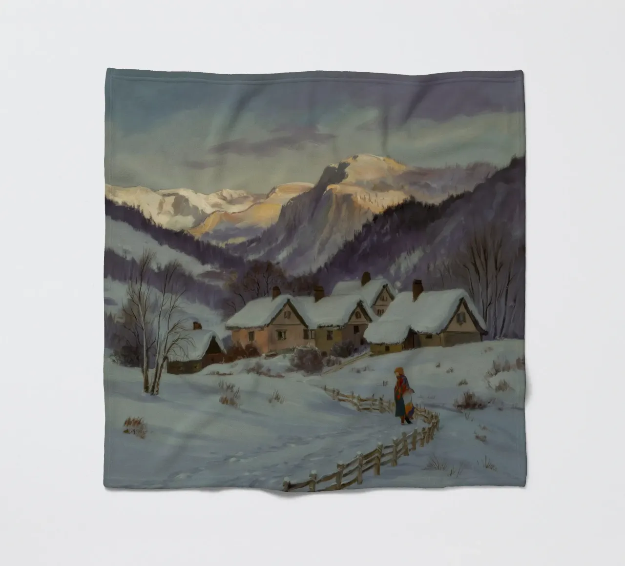 Sentiero invernale del villaggio coperta in pile da Celestial Harmony