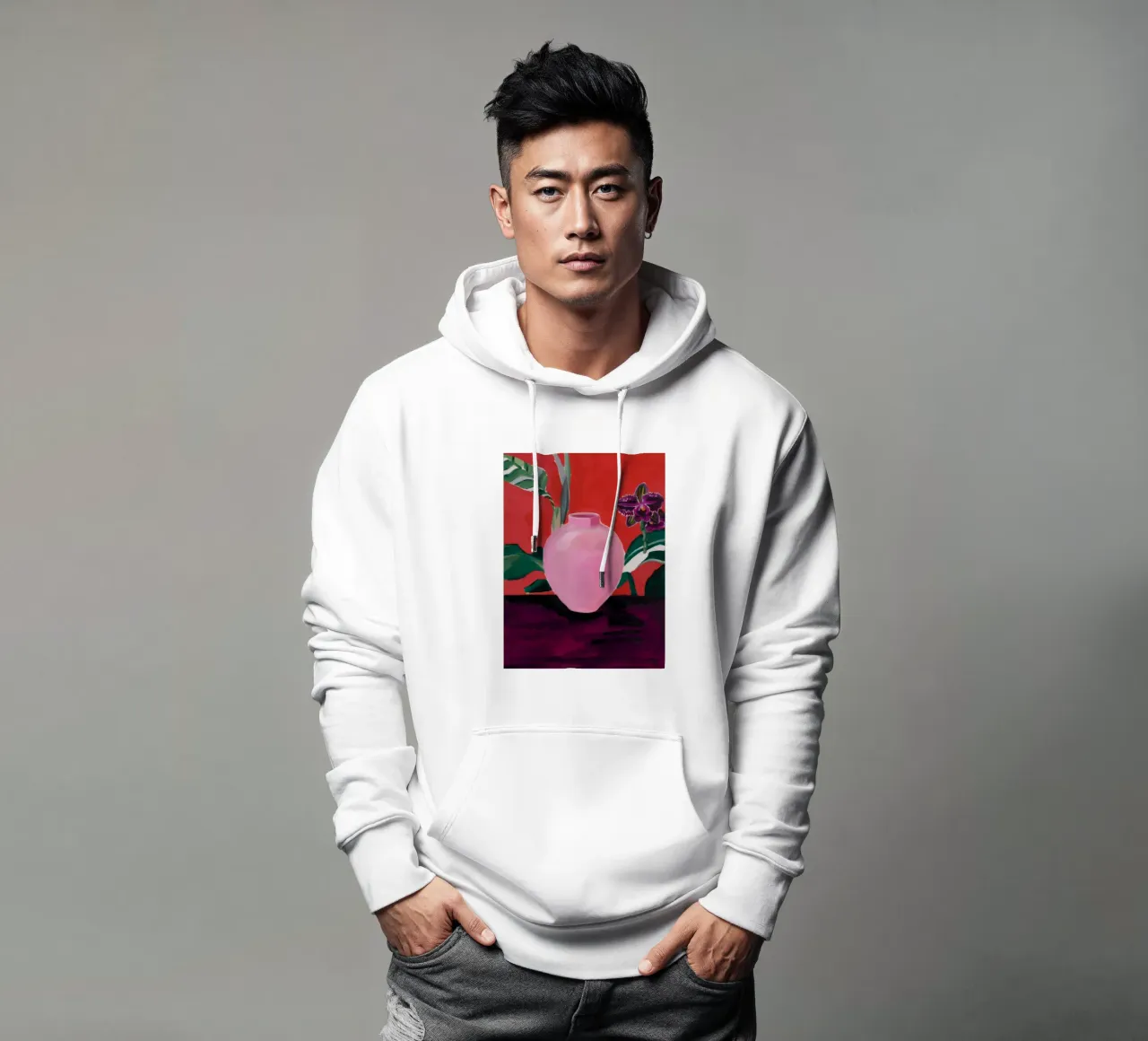 Foglia di rosato felpa con cappuccio da Opal Strokes