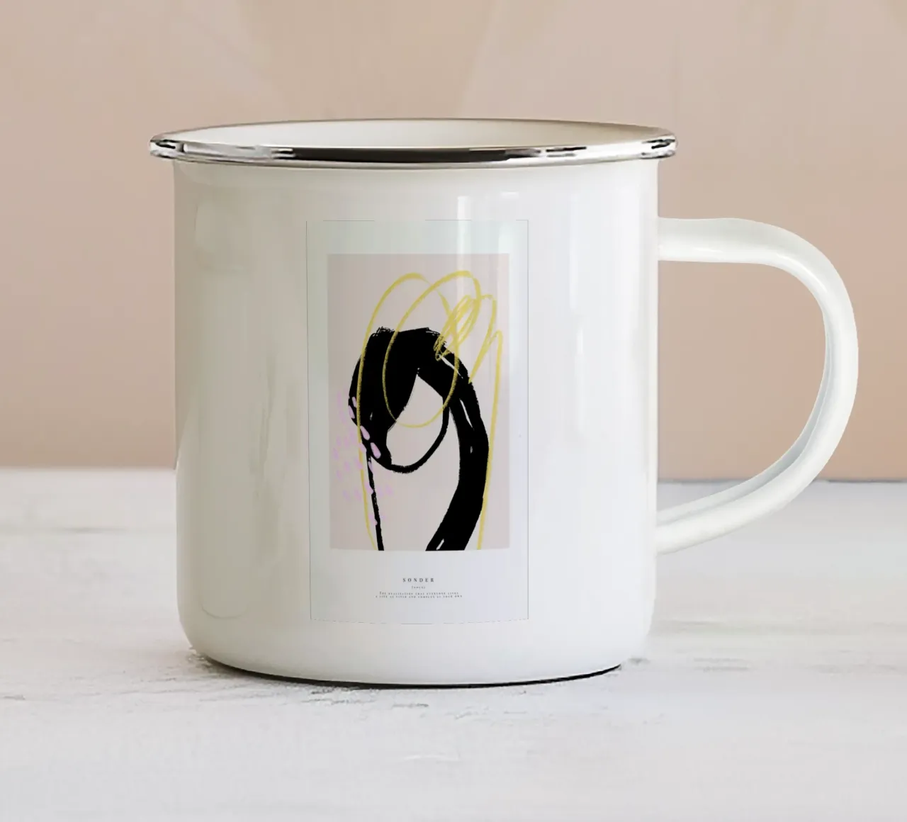 Sonder tazza in smalto da Pure