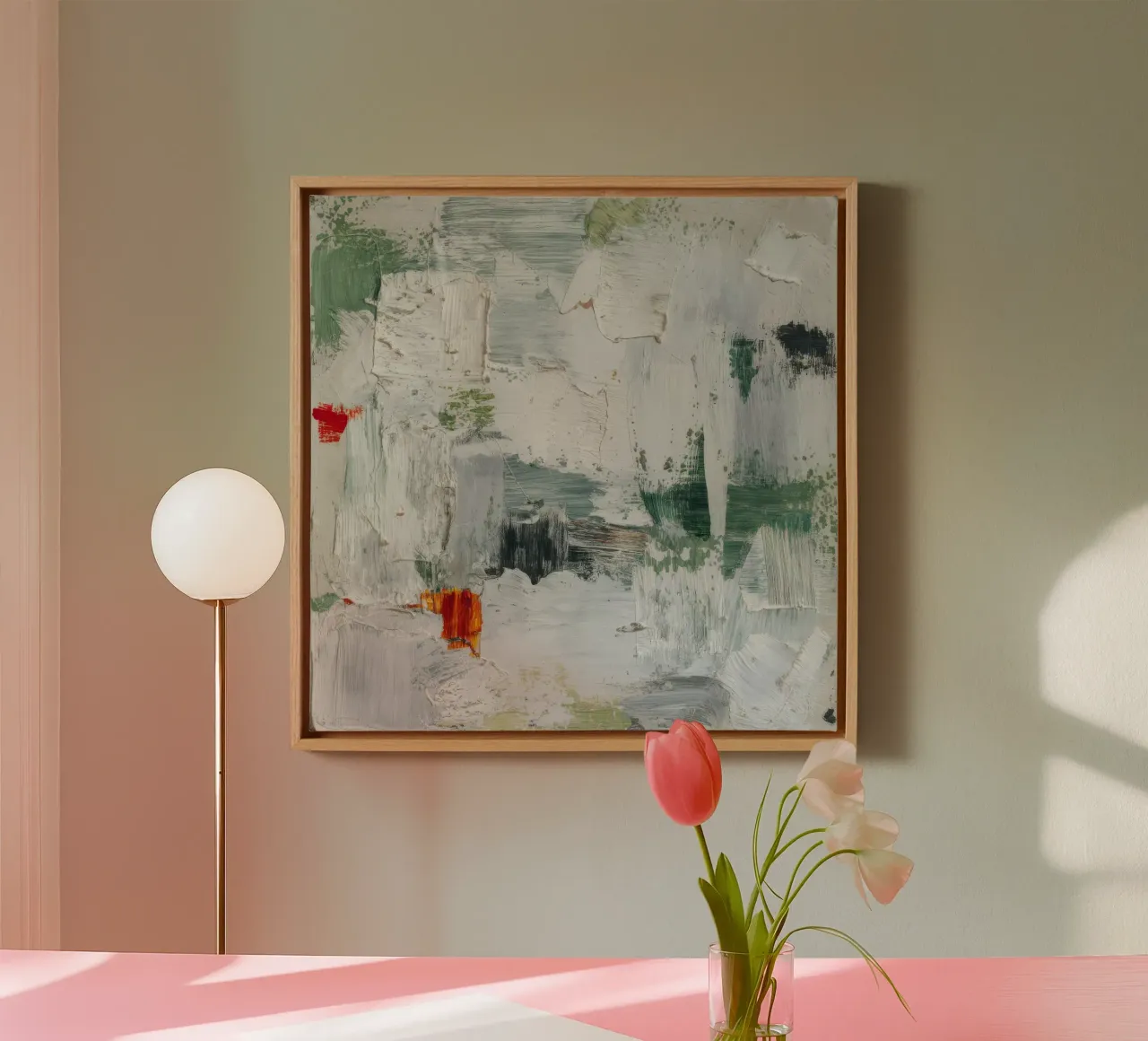 Arctic Frost Fragment canvas met Baklijst van Dream Spectrum