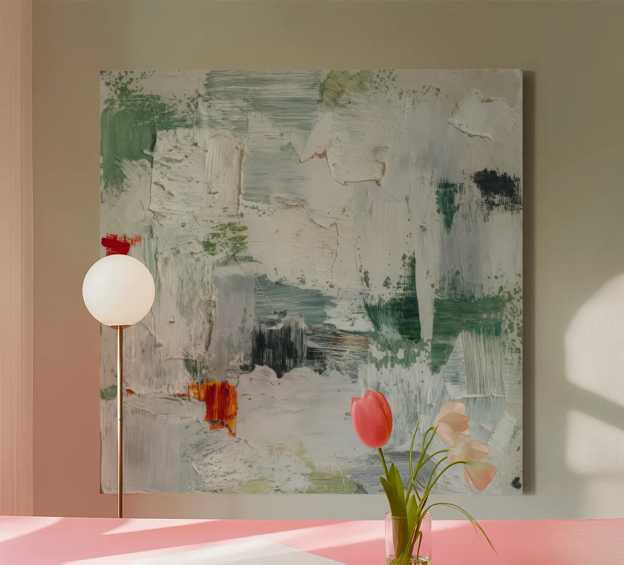 Arctic Frost Fragment canvas met Baklijst van Dream Spectrum