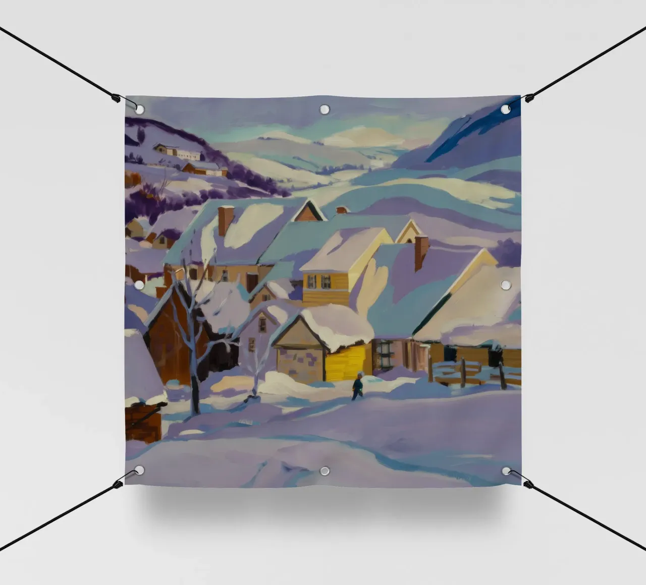 Nevicata Bagliore della sera telo in pvc da Celestial Harmony
