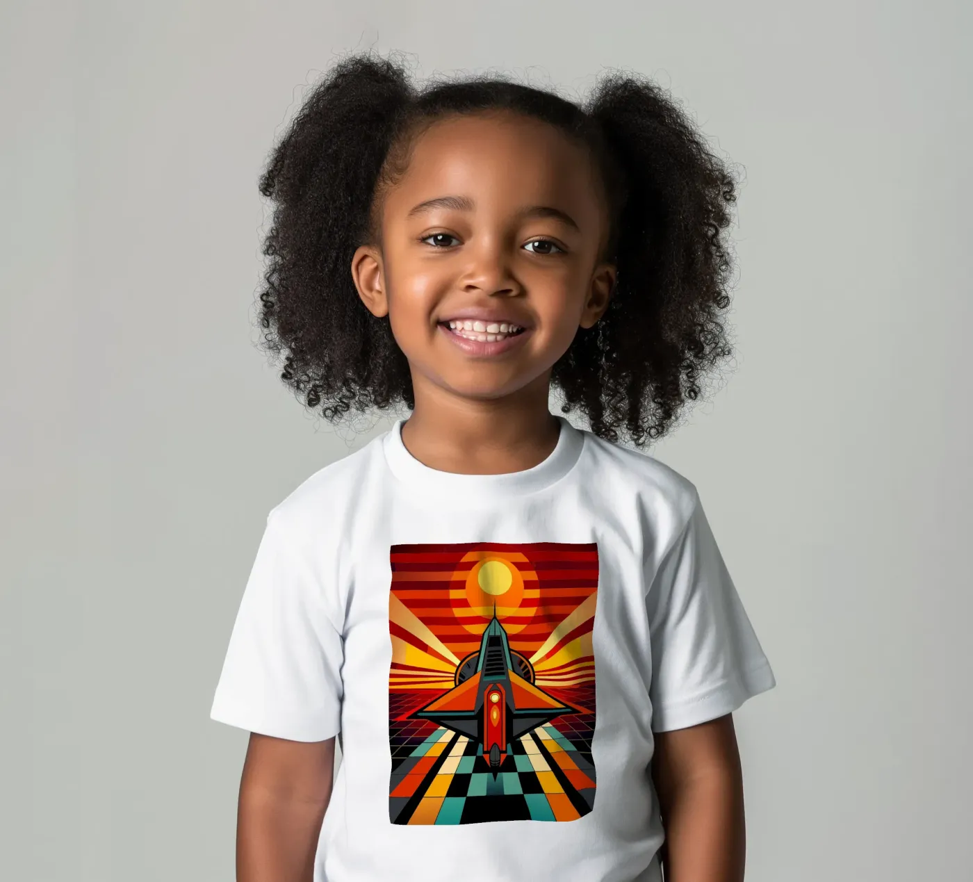 Spaceship vector kinder t-shirt van Elfath