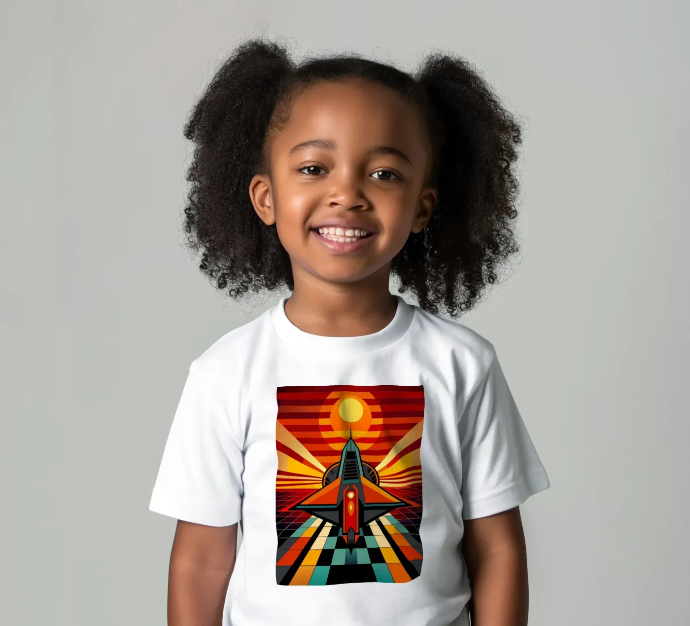 Spaceship vector kinder t-shirt van Elfath