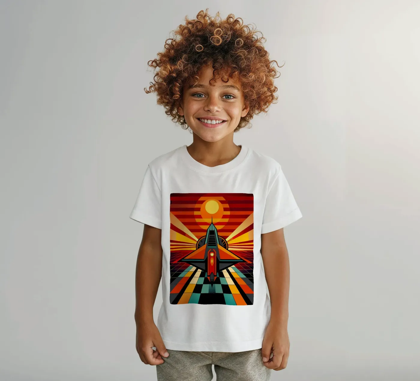 Spaceship vector kinder t-shirt van Elfath