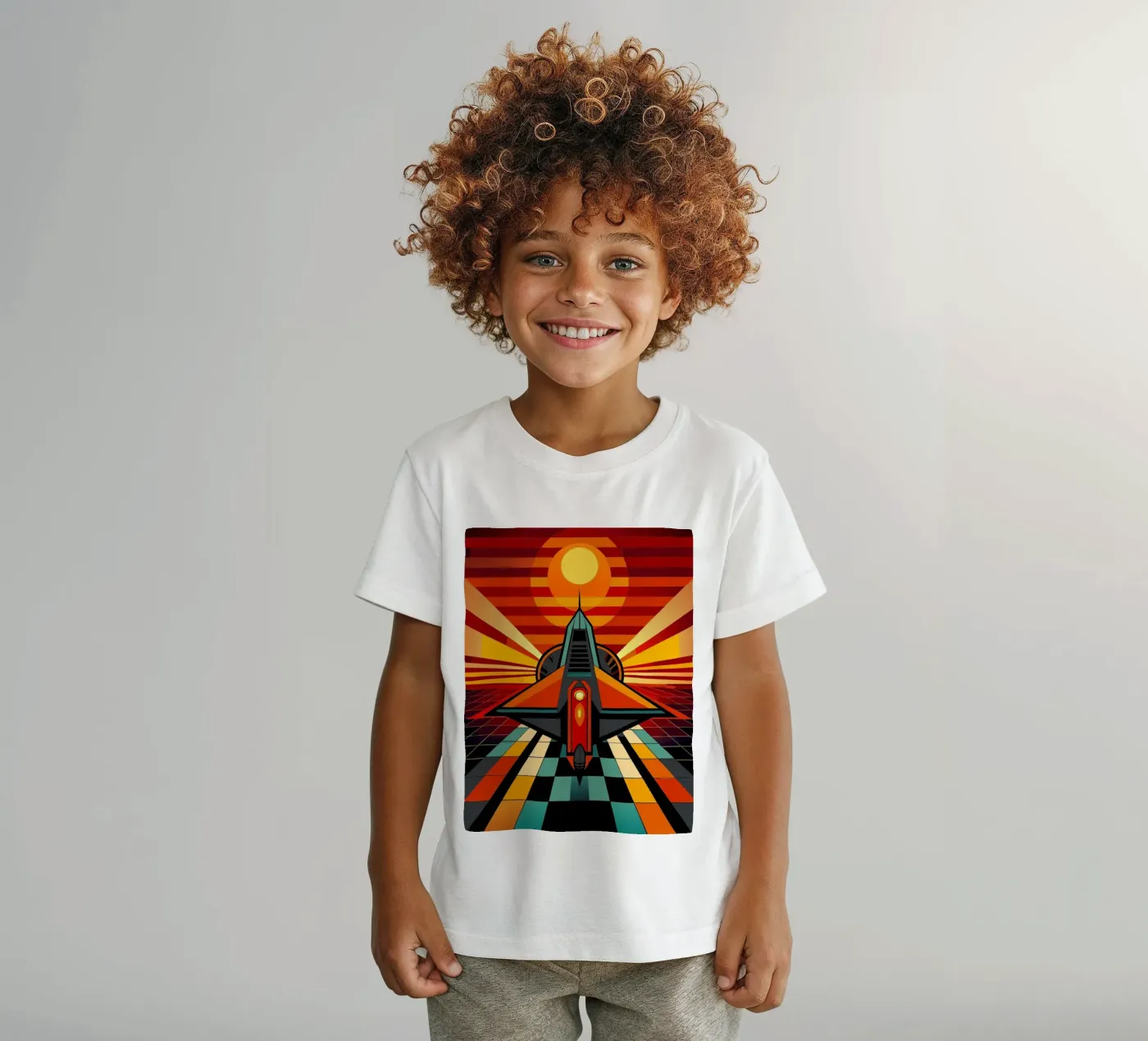 Spaceship vector kinder t-shirt van Elfath