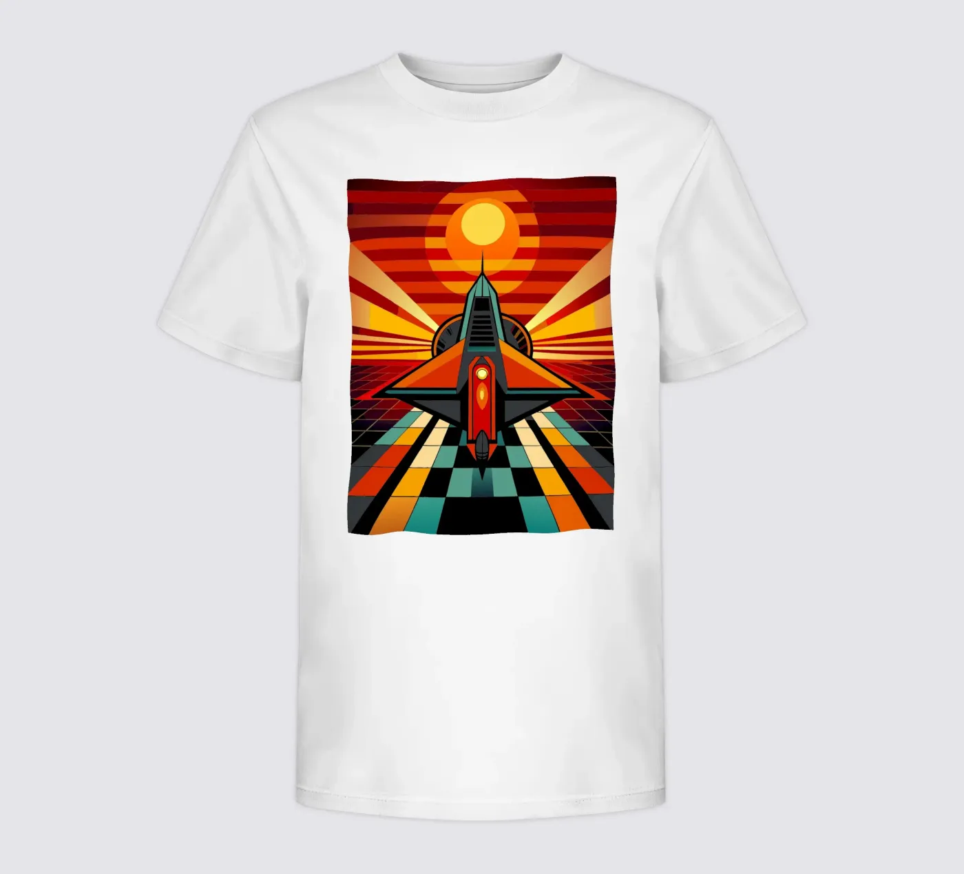 Spaceship vector kinder t-shirt van Elfath