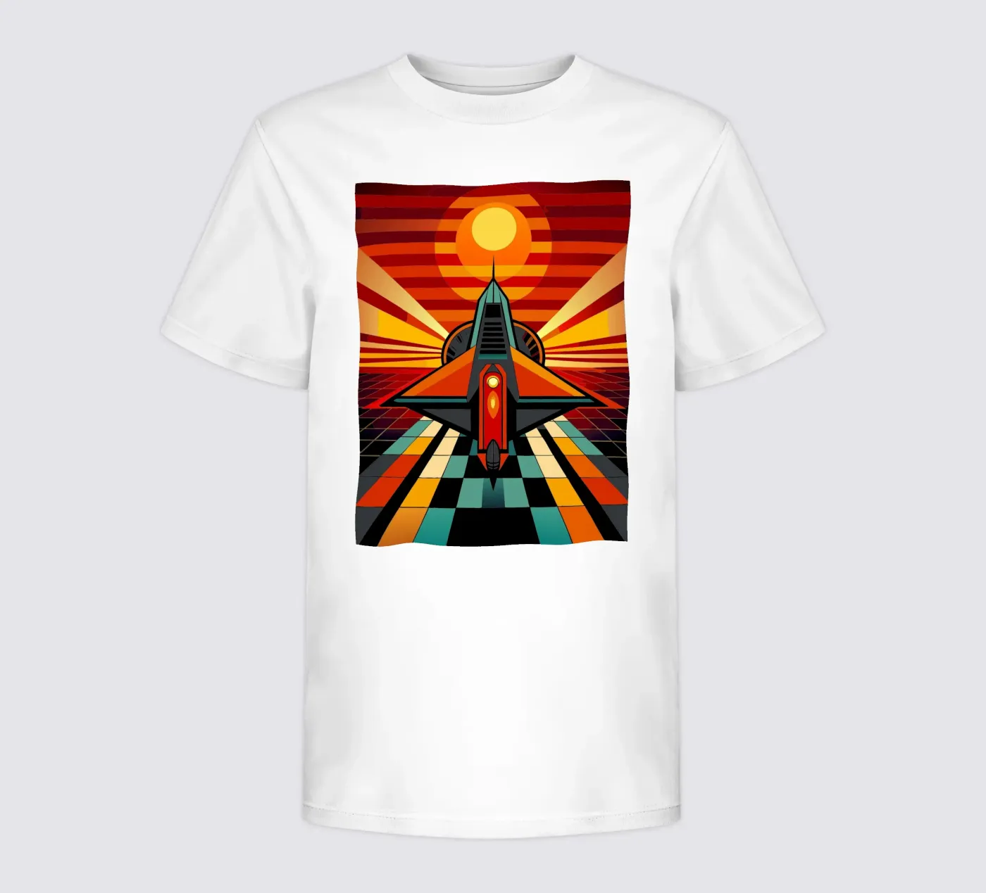 Spaceship vector kinder t-shirt van Elfath
