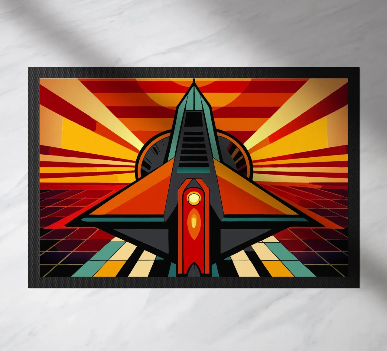 Ruimteschip vector deurmat van Elfath