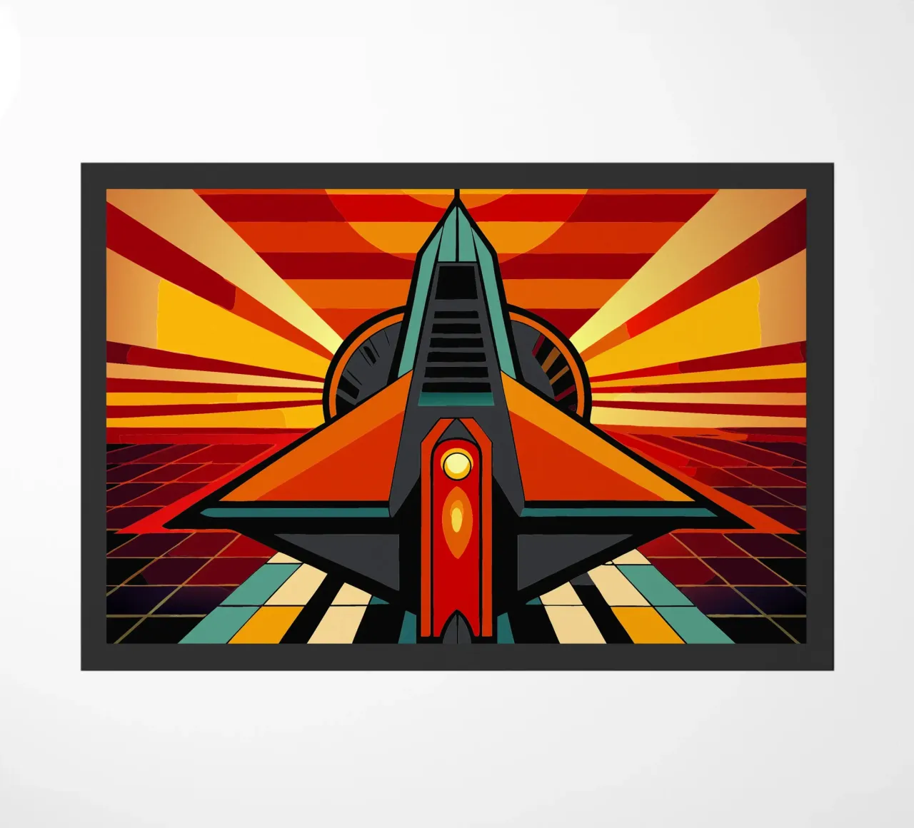 Ruimteschip vector deurmat van Elfath