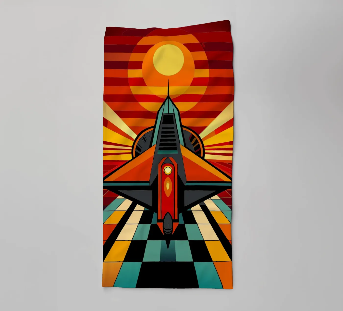 Ruimteschip vector badhanddoek van Elfath