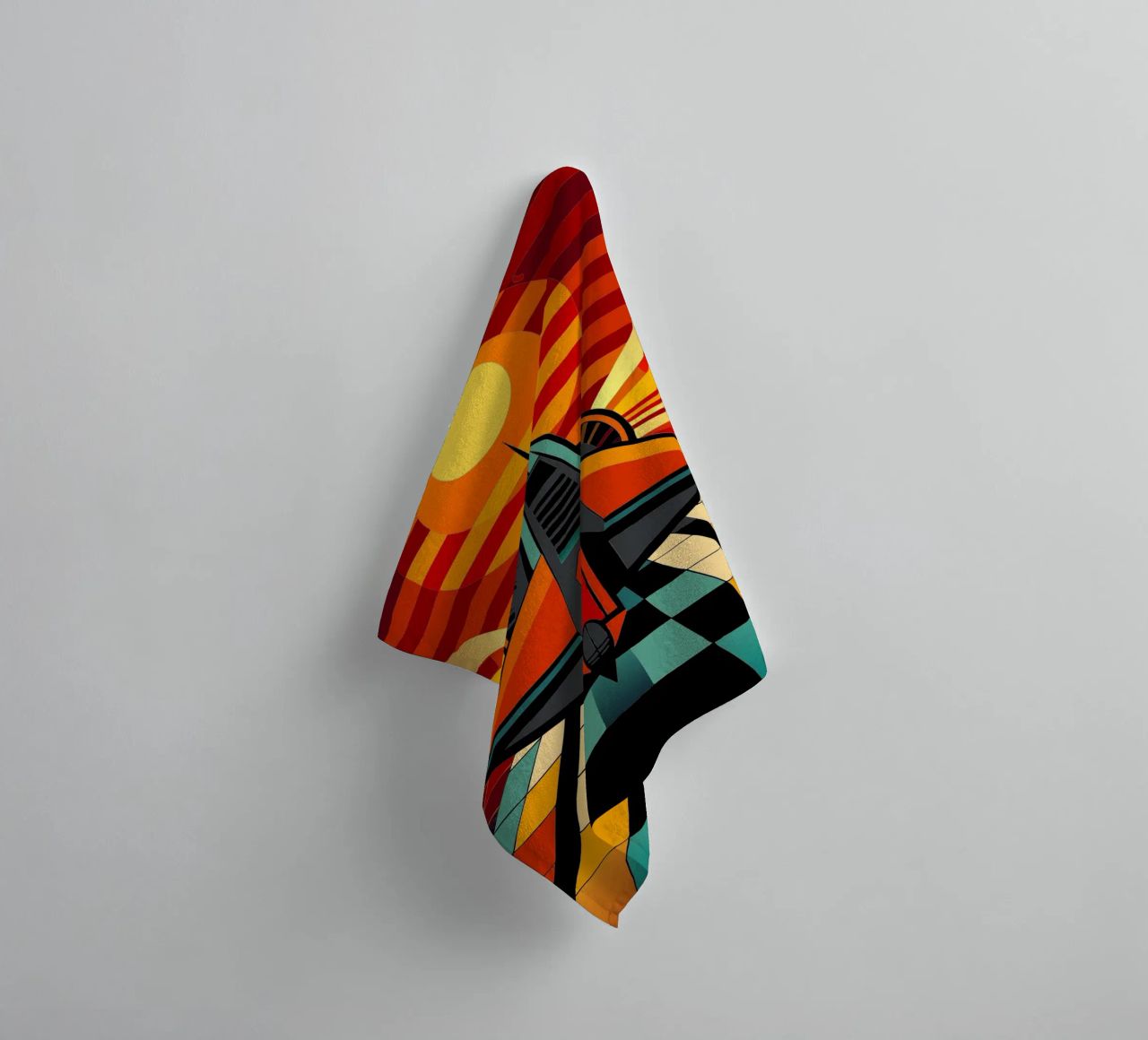 Spaceship vector towel by Elfath
