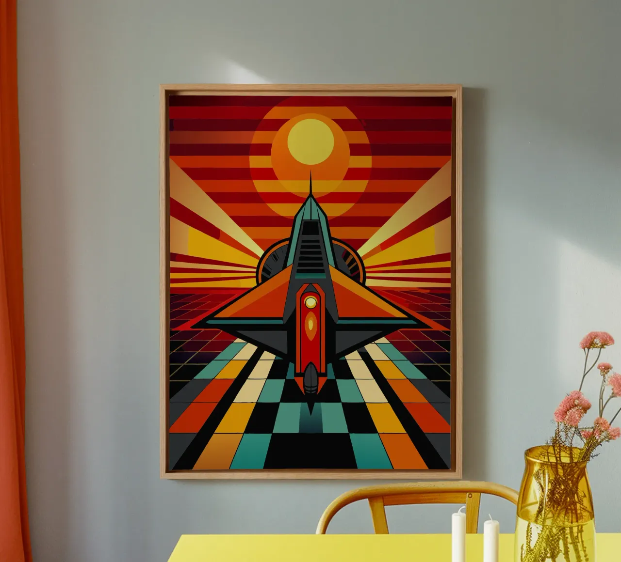 Ruimteschip vector canvas van Elfath