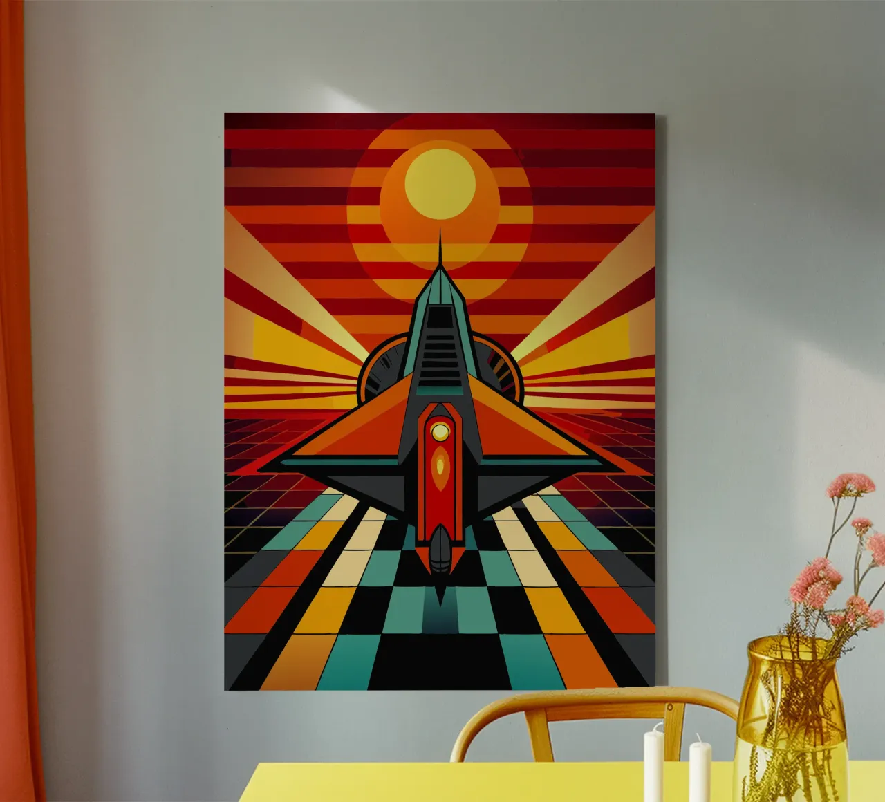 Ruimteschip vector canvas van Elfath