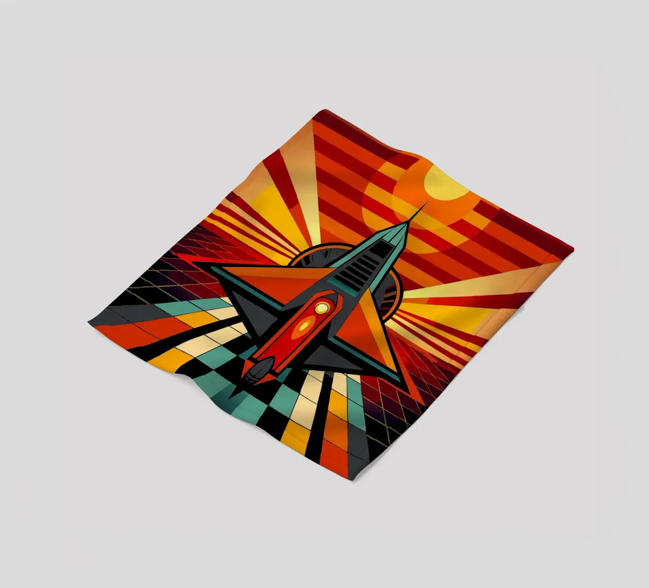 Ruimteschip vector fleecedeken van Elfath