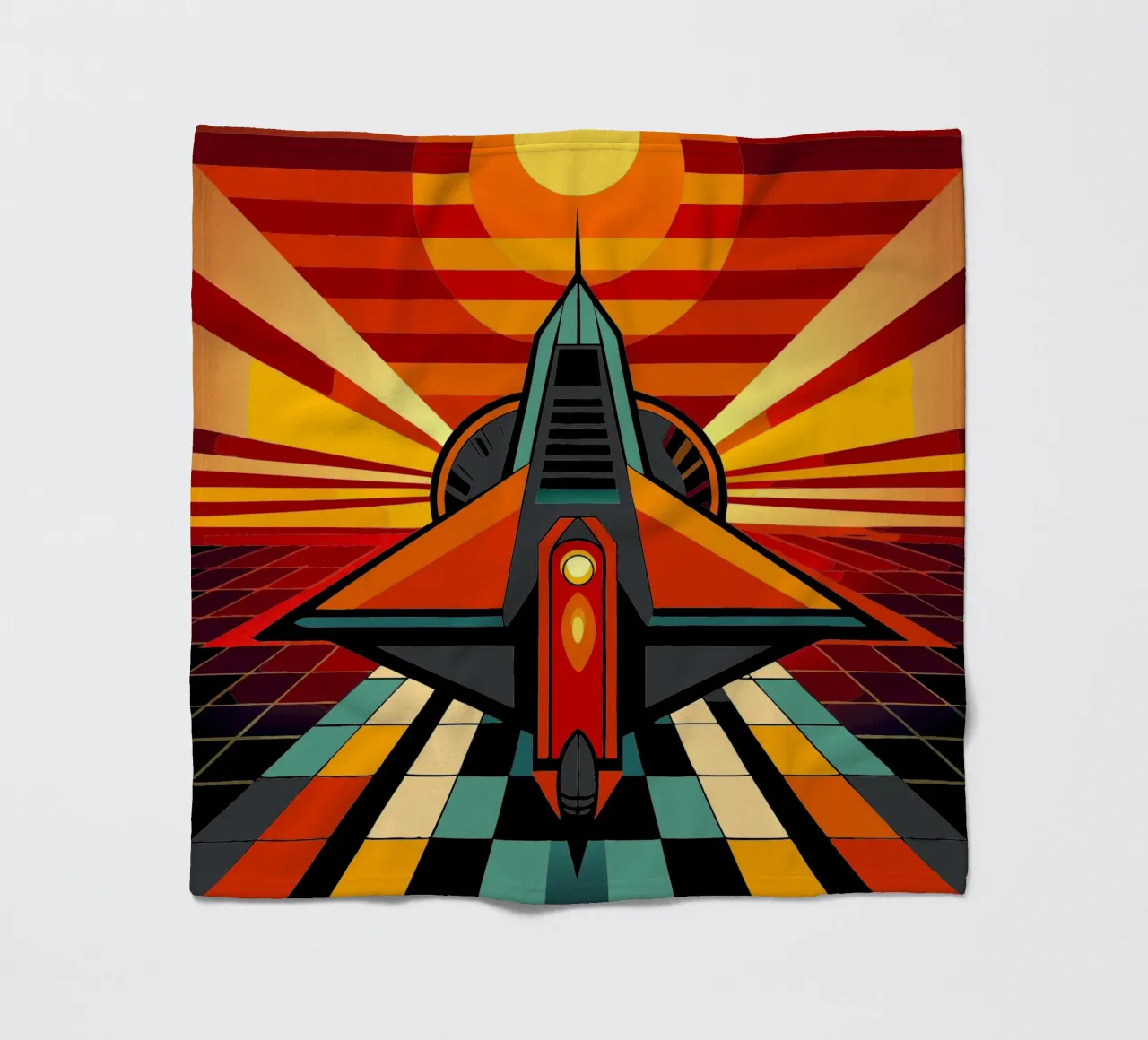 Ruimteschip vector fleecedeken van Elfath