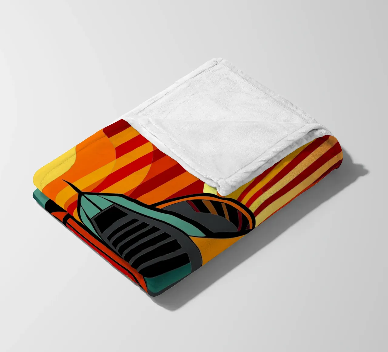 Spaceship vector fleece blanket by Elfath