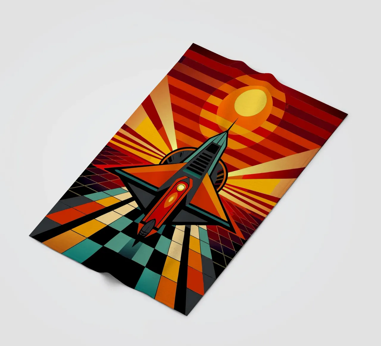 Ruimteschip vector fleecedeken van Elfath