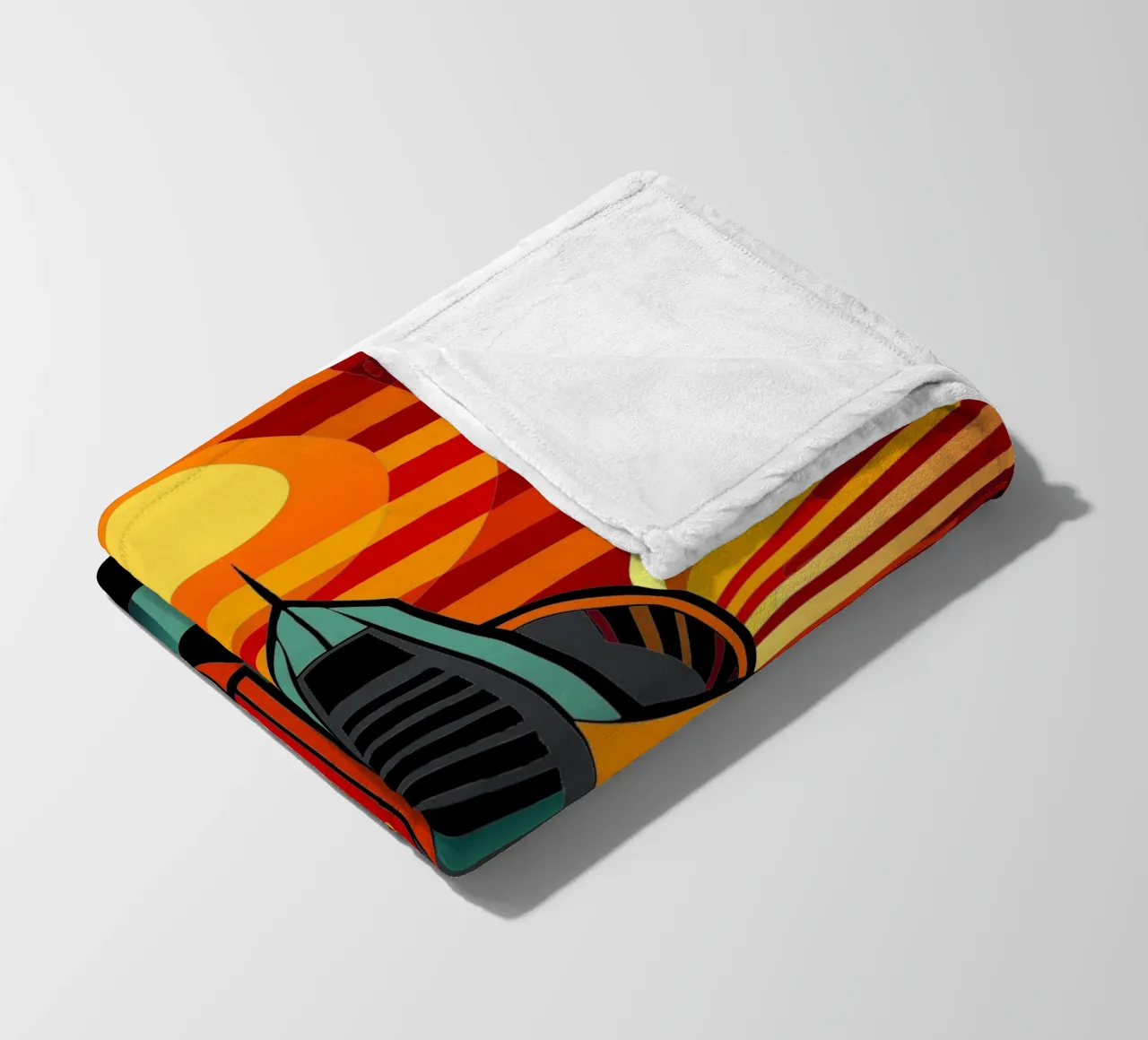 Spaceship vector fleece blanket by Elfath