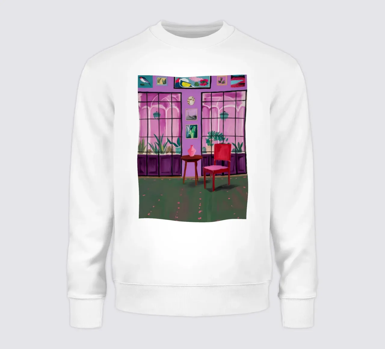 Karminrot Vista Rosa Sweatshirt von Opal Strokes