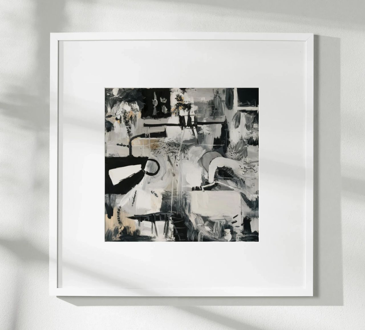 Monochrome Stadt Blaupause Poster von Dream Spectrum