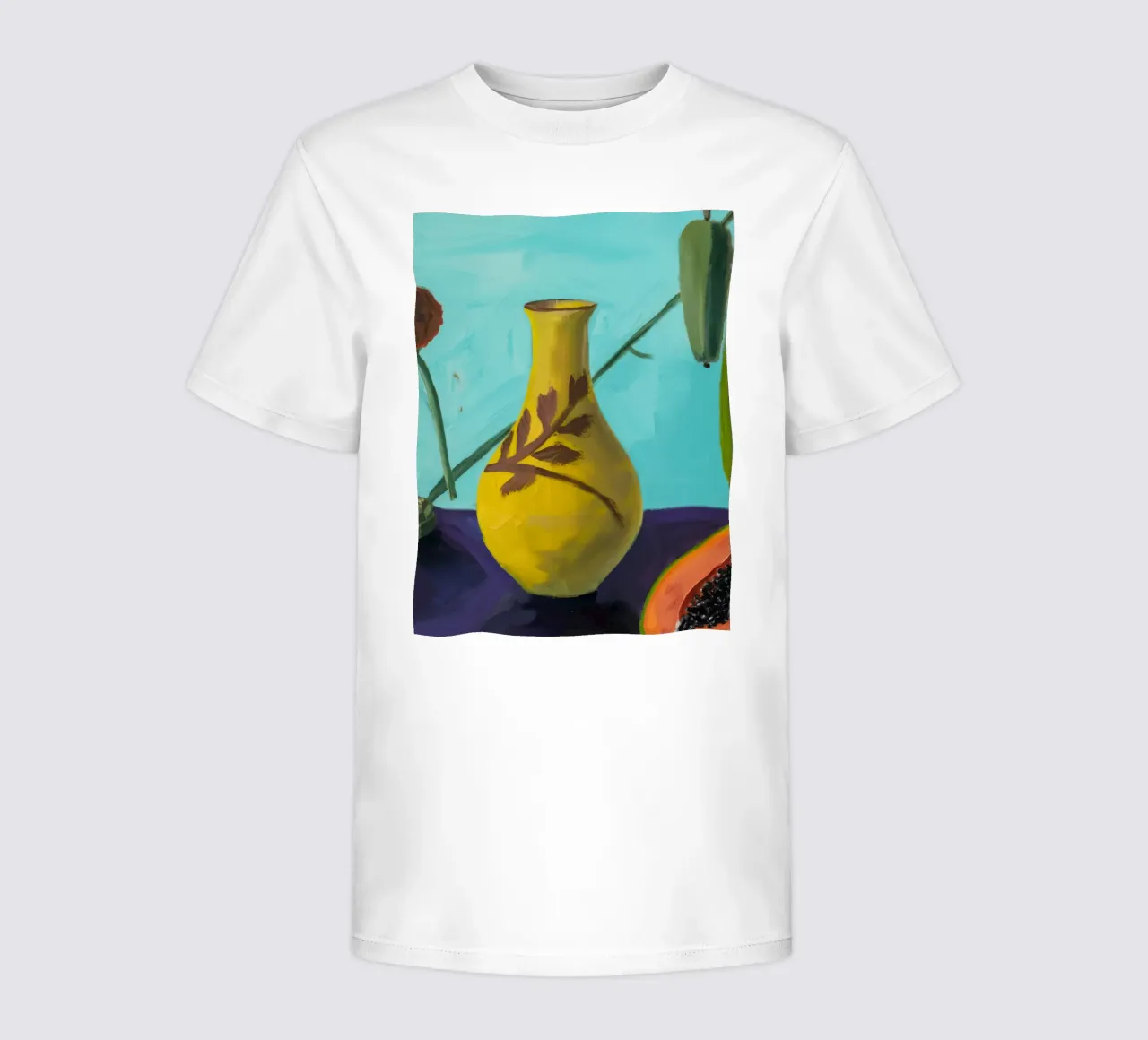 Ochre Bloom Papaya kids t-shirt by Opal Strokes