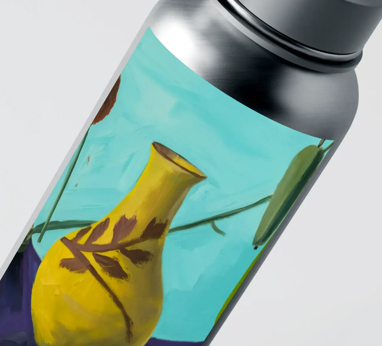 Oker Bloei Papaja sticker van Opal Strokes