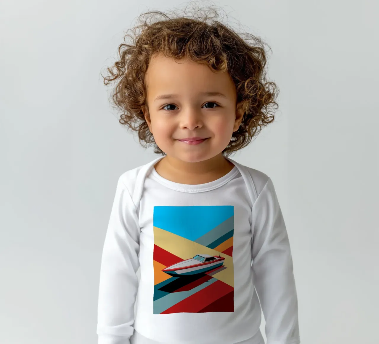 speedboot vector babyrompertje lange mouwen van Elfath