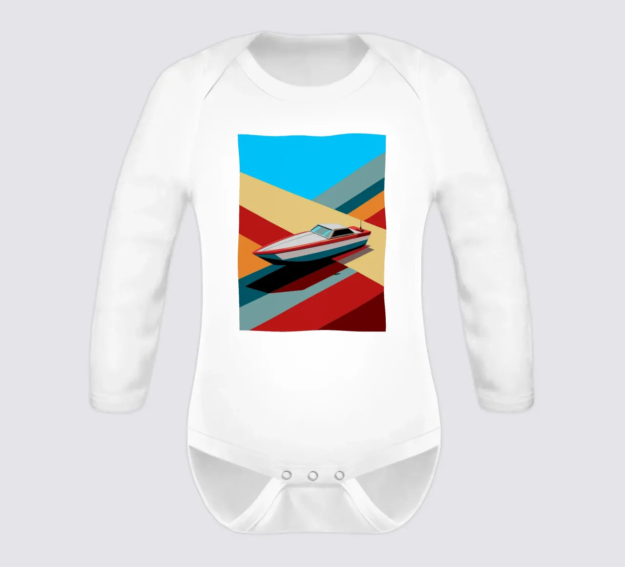 speedboot vector babyrompertje lange mouwen van Elfath