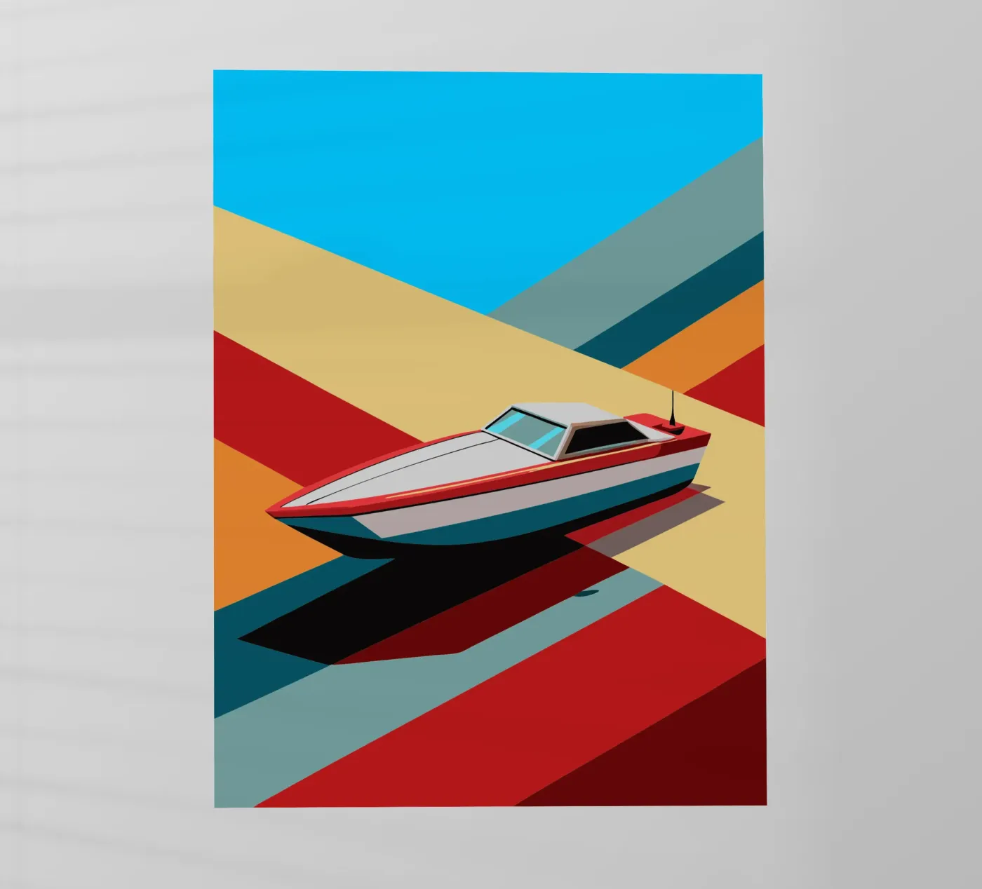 speedboat vector backlit folie van Elfath
