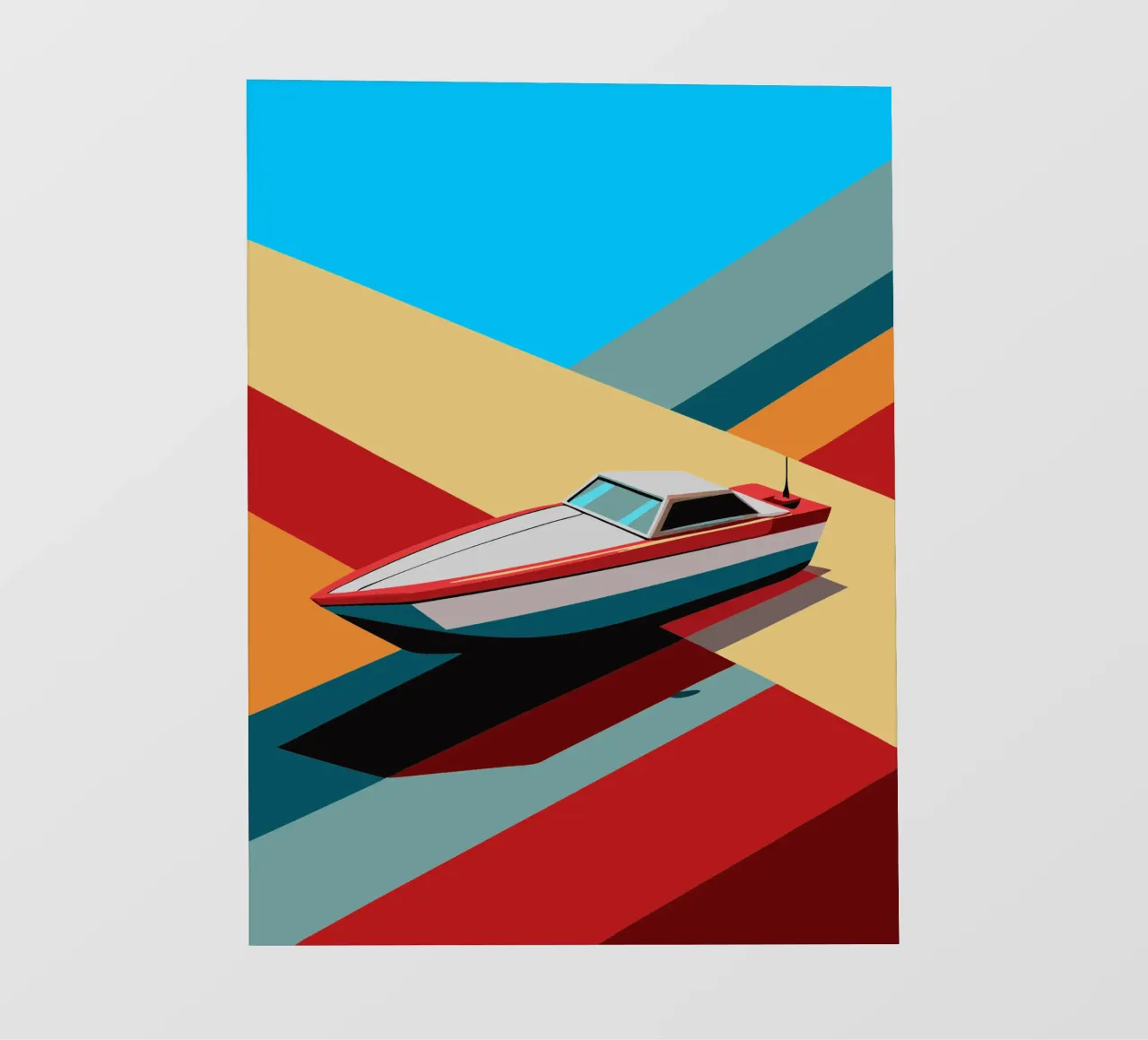 speedboot vector backlit folie van Elfath