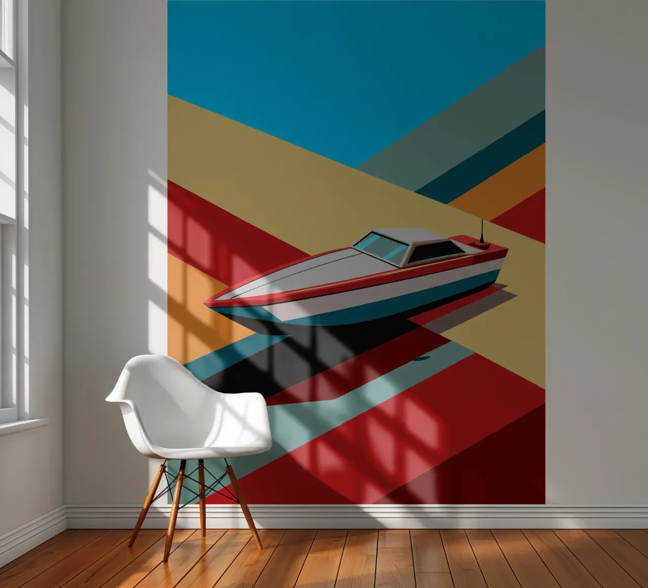 speedboot vector fotobehang van Elfath