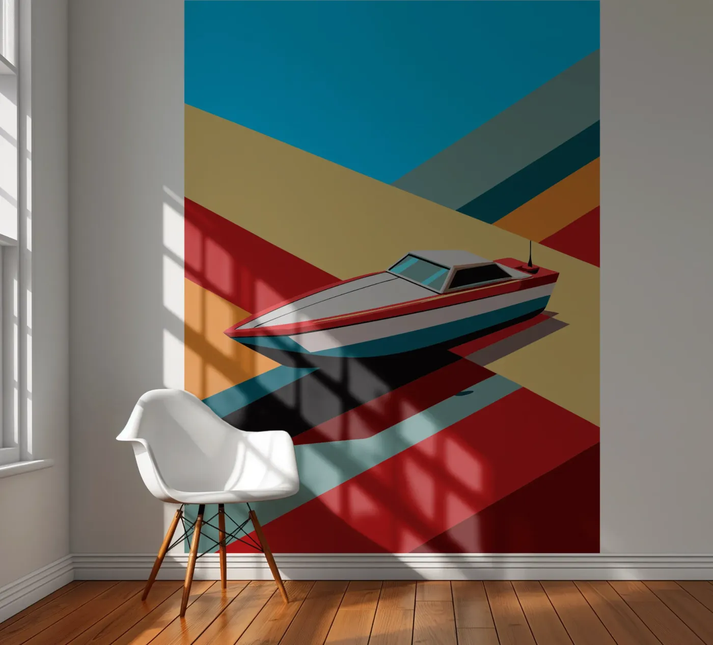 speedboot vector fotobehang van Elfath